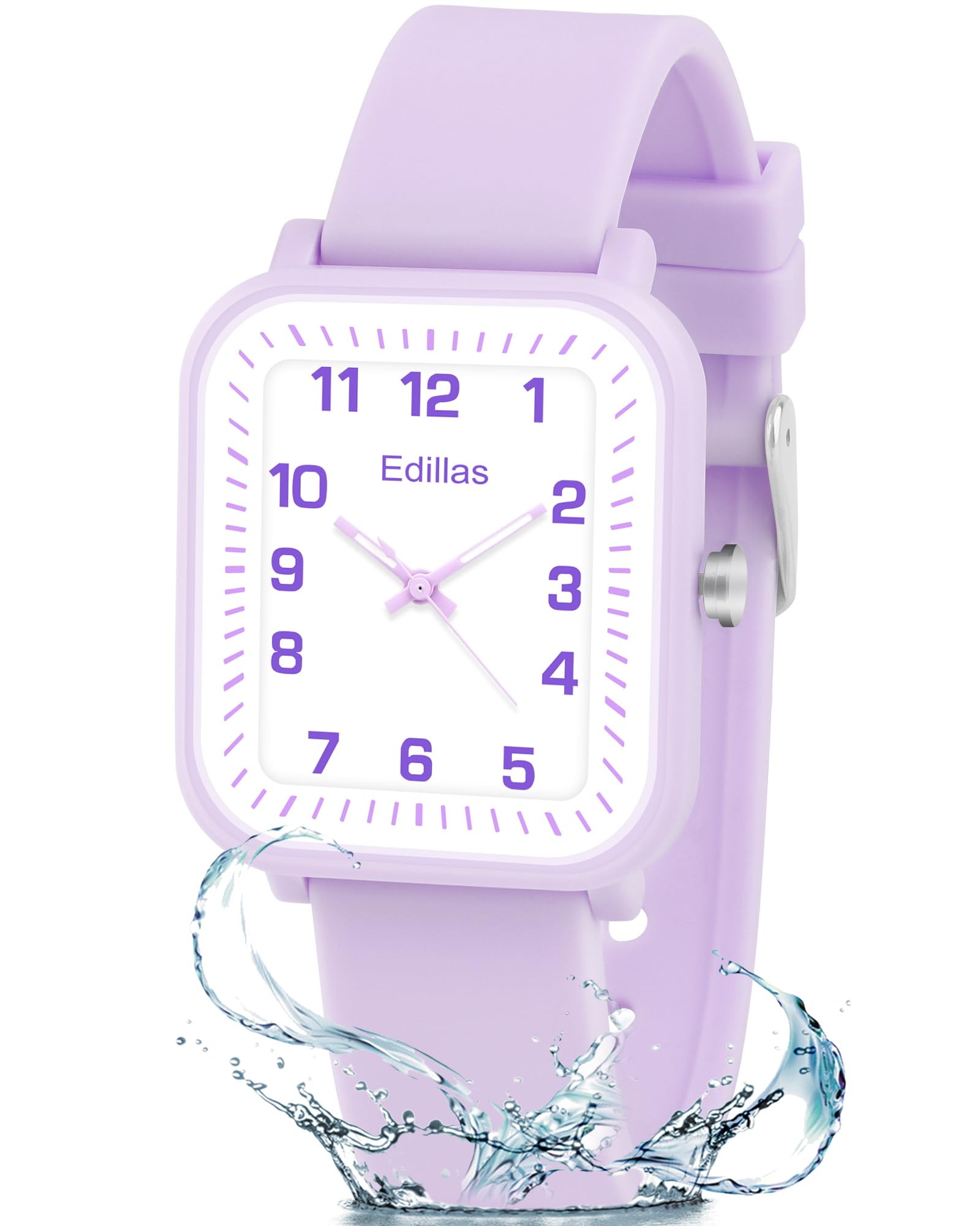 Edillas Kids Teens Watch Analog Girls Boys, Waterproof Stylish Watch for Children,Students with Soft Silicone Strap for Kids Teens 4-16 Years Old