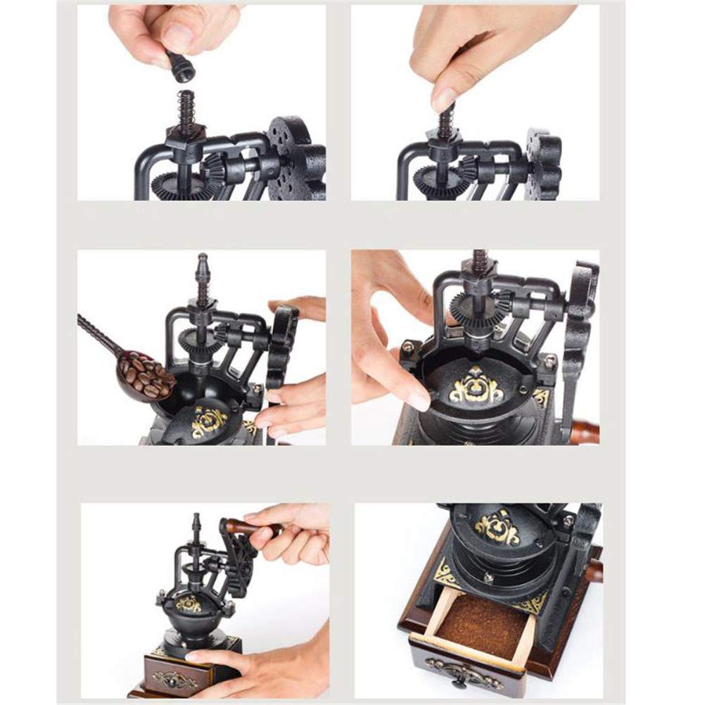 Manuale Del Chicco Di Caffè Retrò Classico In Ghisa Manovella Caffè Regolazioni Di Routine Regolabili Mulino Con Ceramica Rettifica Core Regalo Portatile Per Gli Amanti Del Caffè