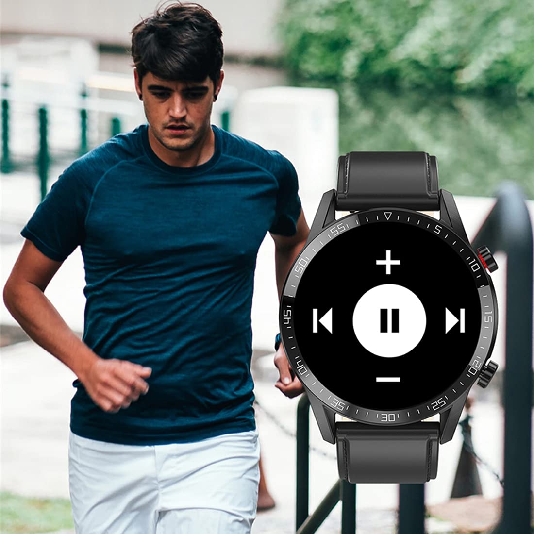 Inteligentny zegarek, zegarki z systemem Android i iOS 1,3 cala, ekran dotykowy, fitness, sport, IP68, wodoodporny, pulsometr, monitorowanie snu, stoper, krokomierz, monitor aktywności, dla