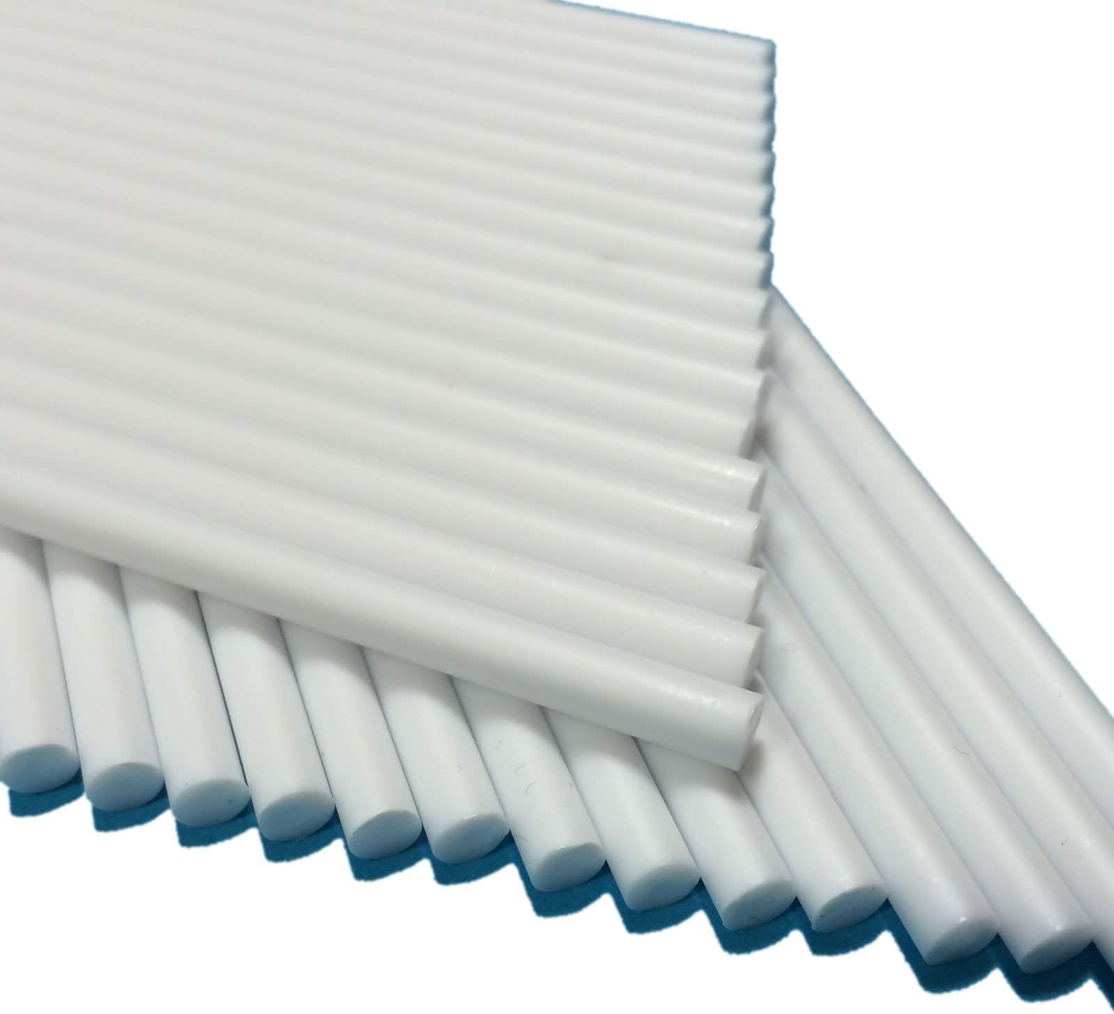 100 x Loypack 150mm / 6 inch White Plastic Cake Pop Lollipop Sticks
