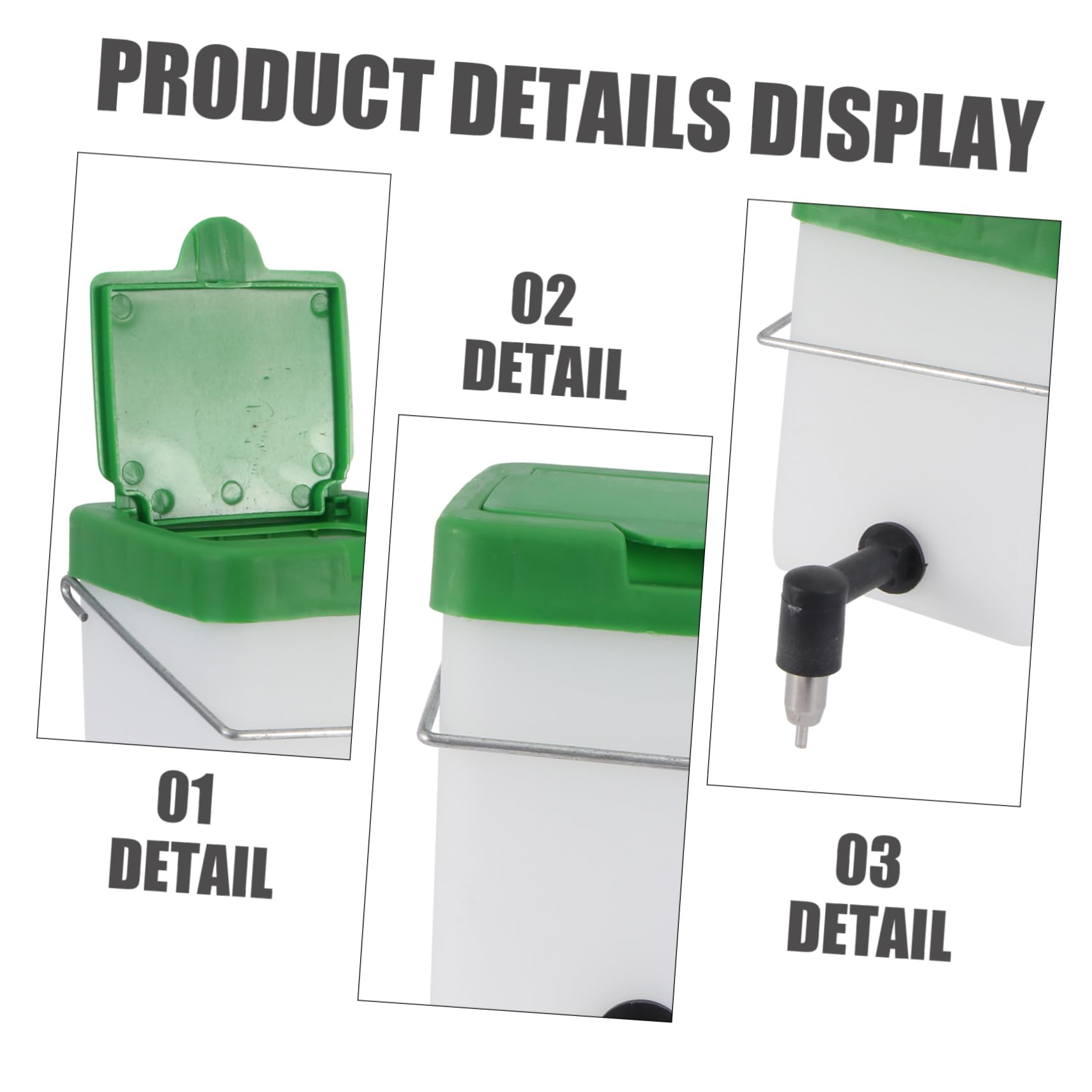 Toddmomy 1Pc Automatic Rabbit Water Fountain Dispenser Leak Water Bowl for Animals Easy to Install Durable for Rabbit Cages and Pets White