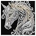PICKFORU Horse 1000 Piece Puzzle for Adults, Diamond Horse Jigsaw Puzzles Line Art, Challenging Hard Animal Puzzle as Home Decor