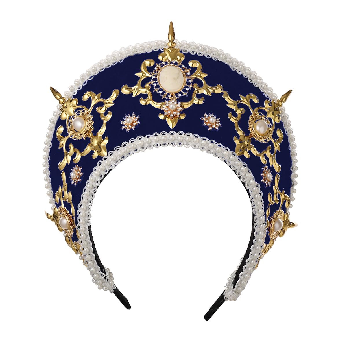 BPURB Tudor Queen Anne Boleyn Elizabethan Royal Coronet Hood Tiara Hat