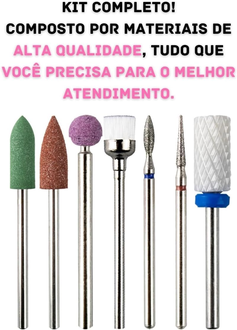 NAILWIND Nail Drill Bits Set, 3/32inch Professional Ceramic Safety Bits for Nail Drill, Diamond Cuticle Efile Nail Drill Bits, Remover Bits for Acrylic Gel Nail Tech Manicure Pedicure (3/32inch, 7, count) 4