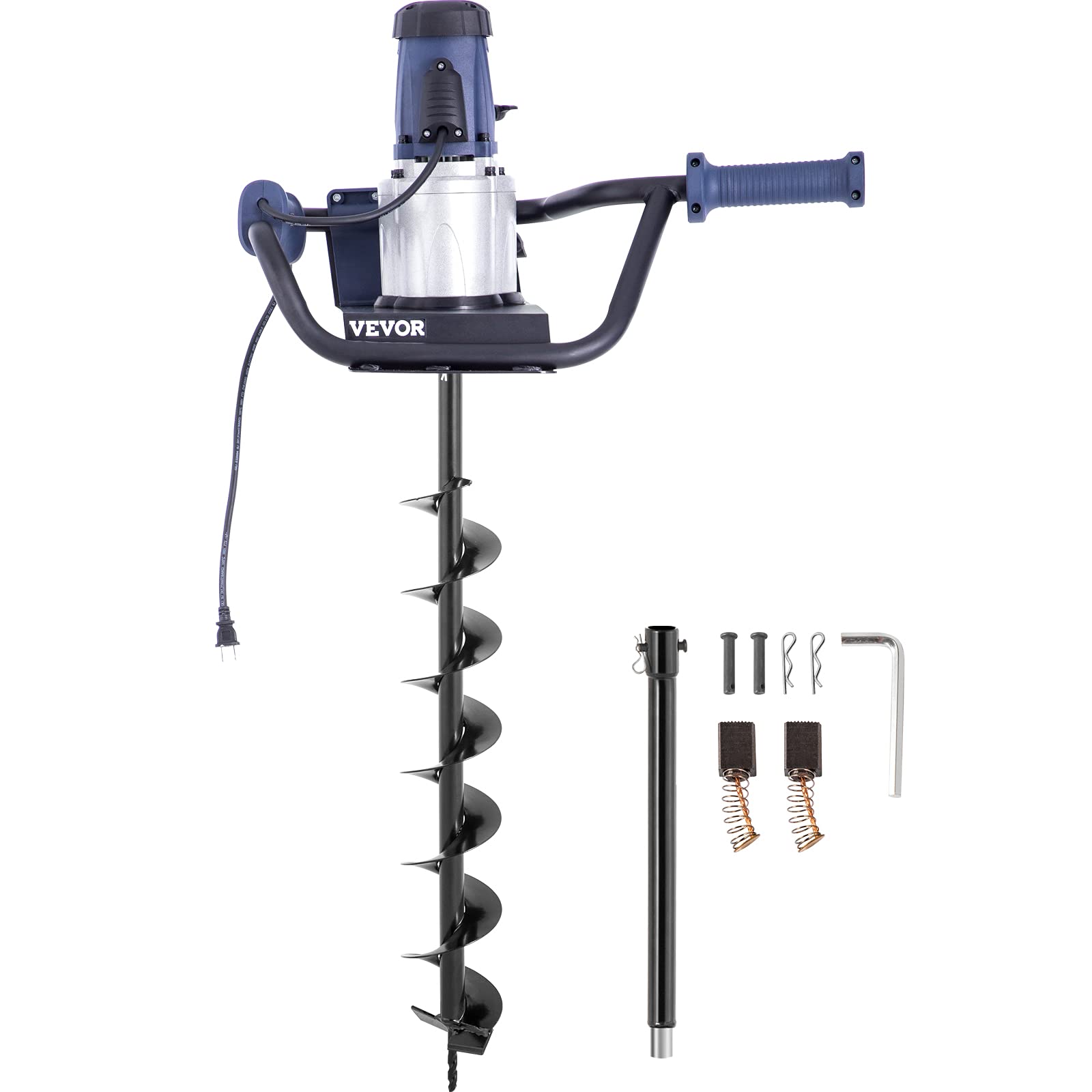 Buy VEVOR Electric Post Hole Digger, 1200 W 1.6 HP Electric Auger Powerhead w/4" Bit, 39