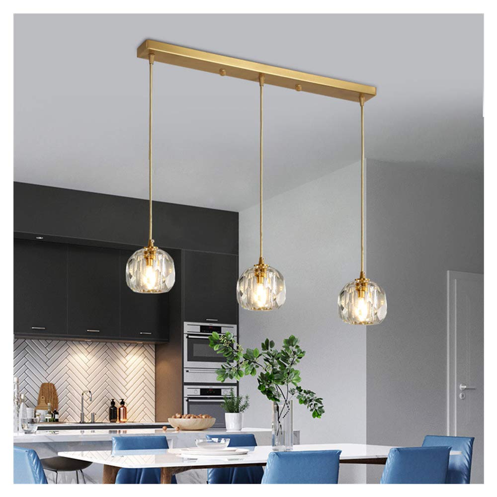 Chandelier suspendu long G9-LED pour duplex et plafond haut réglable 3000K