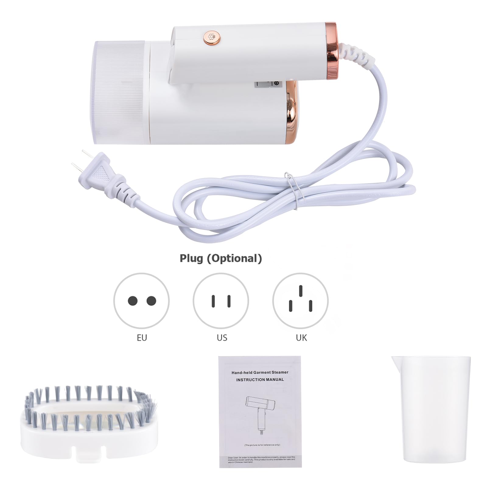 Parownica do ubrań, składane przenośne żelazko podróżne 1000 W, 120 ml, szybkie nagrzewanie, ręczna parownica do ubrań, zdejmowany zbiornik na wodę ze szczotką, do domu, biura, podróży