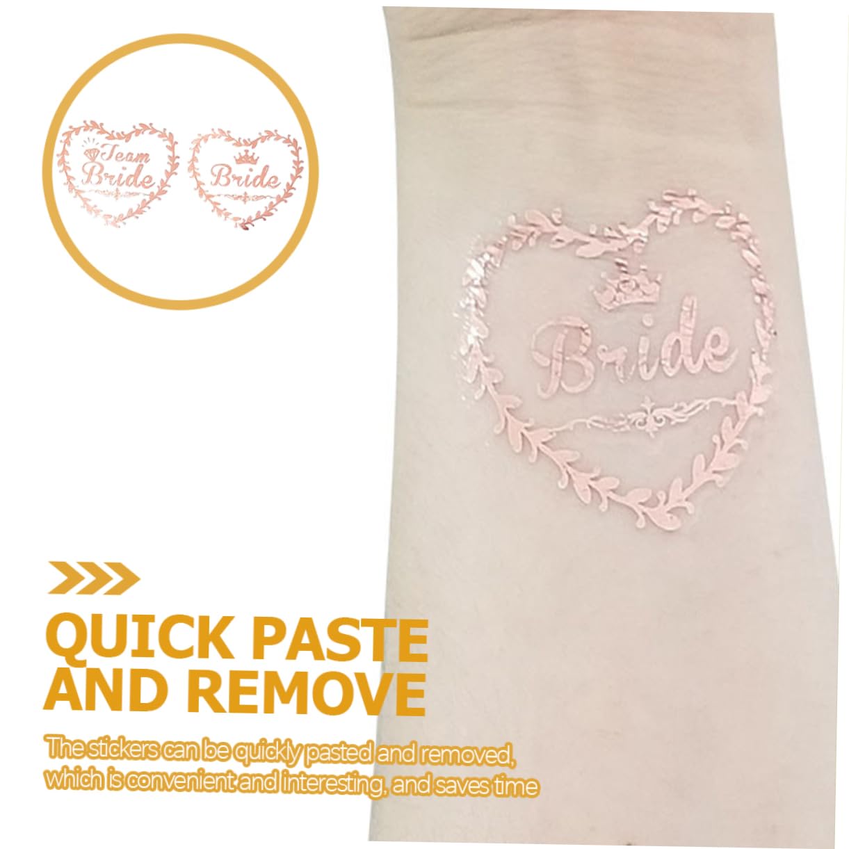 Healeved 200piezas Tatuajes Temporales De Bodas Stickers Para Novias y Damas De Honor Decoración De Fiesta Nupcial De Boda Pegatinas Creativas Para Celebraciones