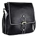 SUNLEXA Real Leather Crossbody Bags for Women, Travel Purse Crossover, Long Over the Shoulder Sling Womens Purses (Black)
