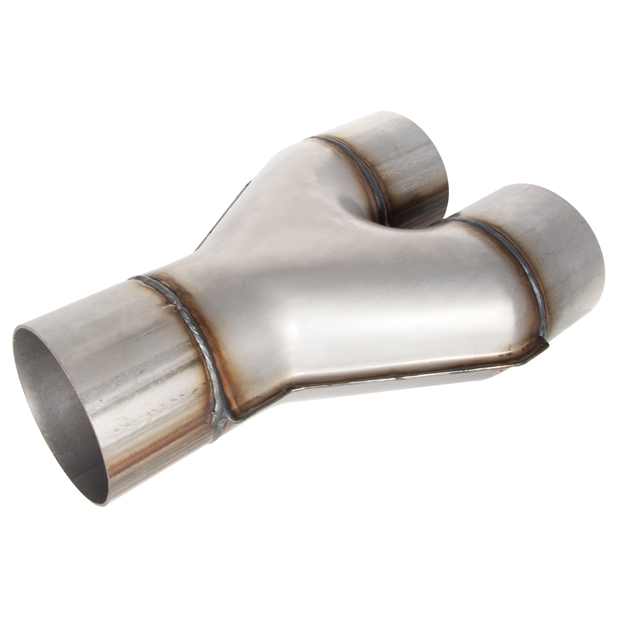 QYFNB Stainless Steel Exhaust Y Pipe, 3" Single to 3" Dual Exhaust Adapter Connector for Car and Truck, 10" Overall Length, Weld-On, Universal