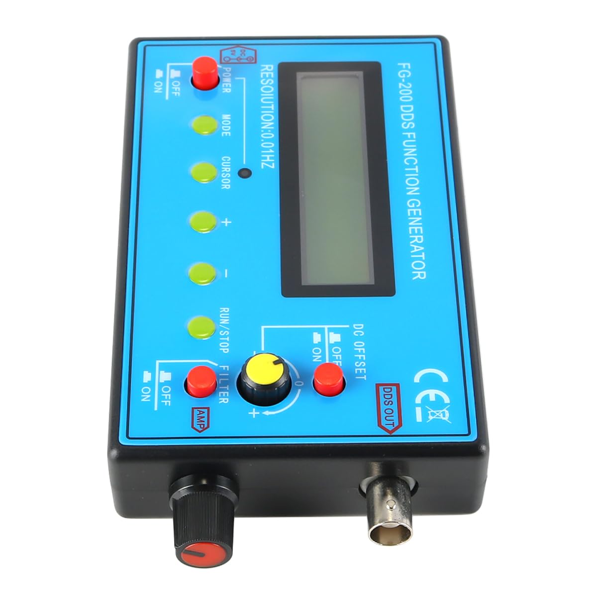 Generador de señales con función DDS FG 200, módulo de Fuente de señal de 0,01 Hz a 500 KHz para Pruebas de Audio