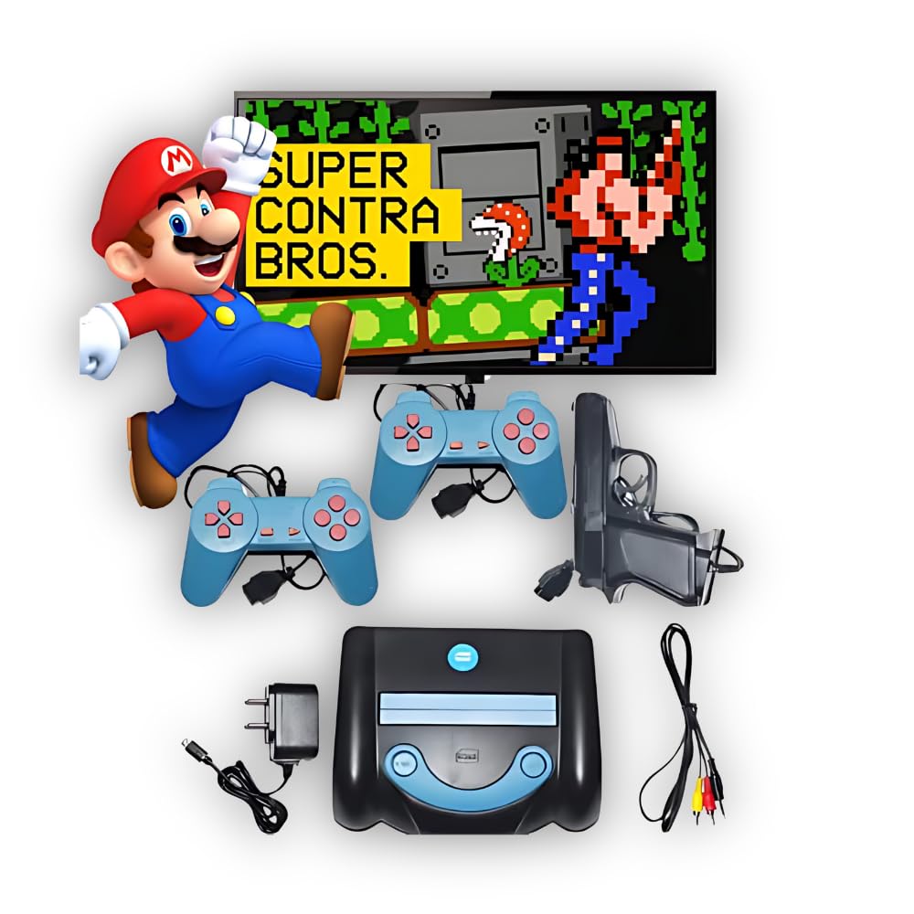 Elevea { 15 YEARS WARRANTY } Plug & Play Mini Game Box with Set of 2 Player TV Gaming Console with Classic Inbuilt Games Like Super Mario Bros, Contra, Double Dragon, Road Fighter etc (B0D2B2WW22) Amazon Price History, Amazon Price Tracker