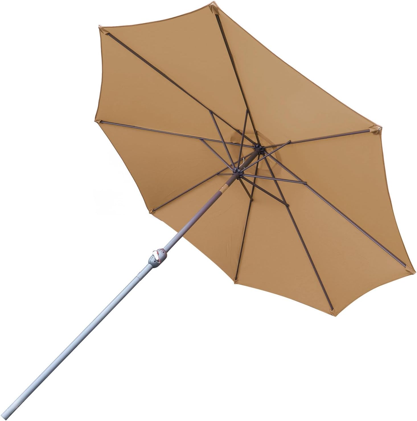 Patio Umbrella Windproof Guard, Outdoor Table Umbrella 2.7m Diameter, Polyester Iron Frame - Large Shade Range, Ventilated Top, Ideal for Beach Garden Pool