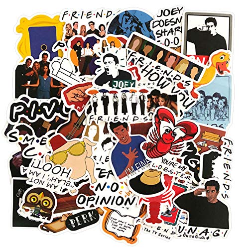 50 PCS Pack Friends Sticker TV Series Show Gifts for Suitcase DIY Laptop Guitar Skateboard Phone Waterproof Stickers Cover
