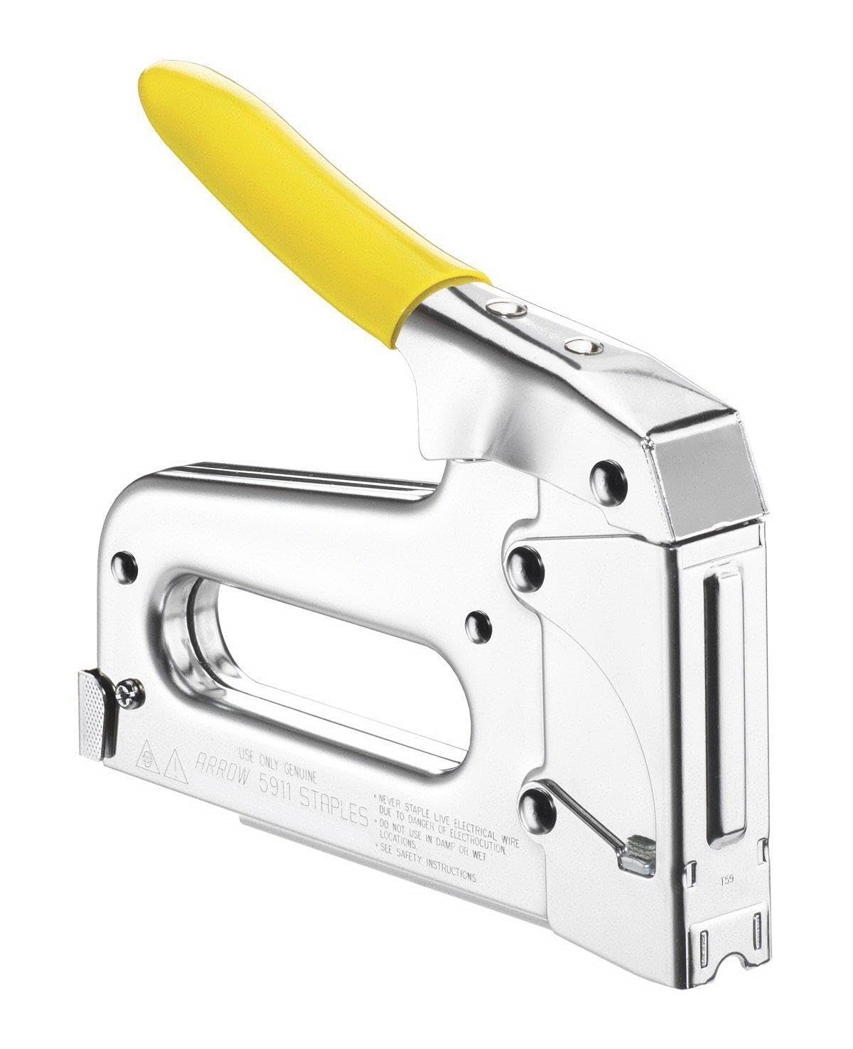 Arrow T59 Heavy Duty Staple Gun with Rear-Load Magazine for Voice and Data Cables and Wiring, Fits Wires up to 5/16-Inch Diameter