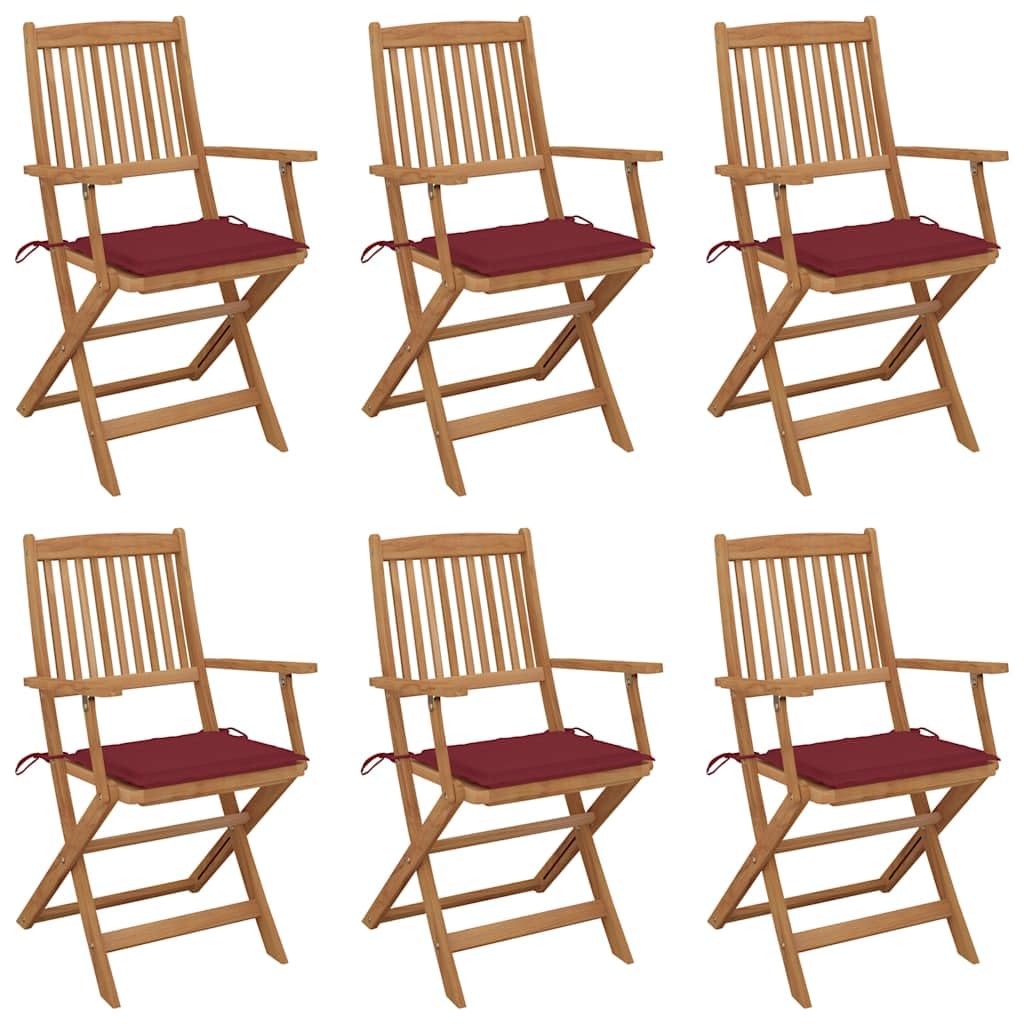 Chaises de jardin pliantes en bois d'acacia massif pour de doux moments d'été