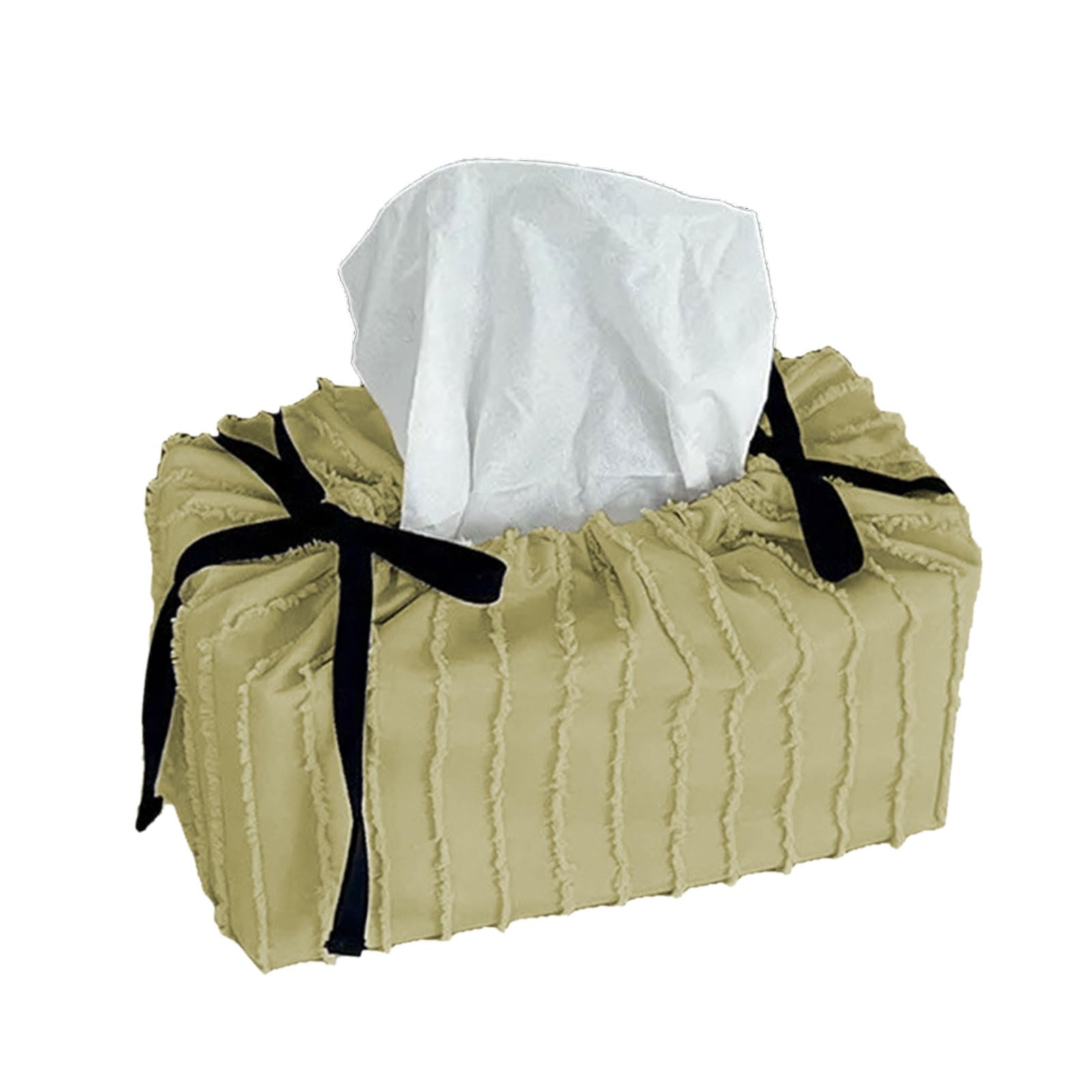 Tsophreniq Decorative Tassels Tissue Holder Polyester Materials Napkin Holder Organiser Living Room Bedroom Essential Elegant Square Tissue Box Cover