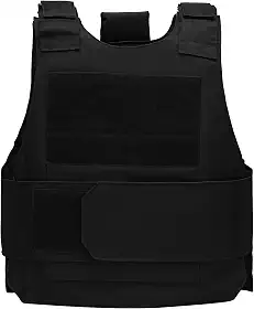 Colete tático ajustável discreto para homens, tecido Oxford 800D, preto, multifuncional para tamanhos grandes