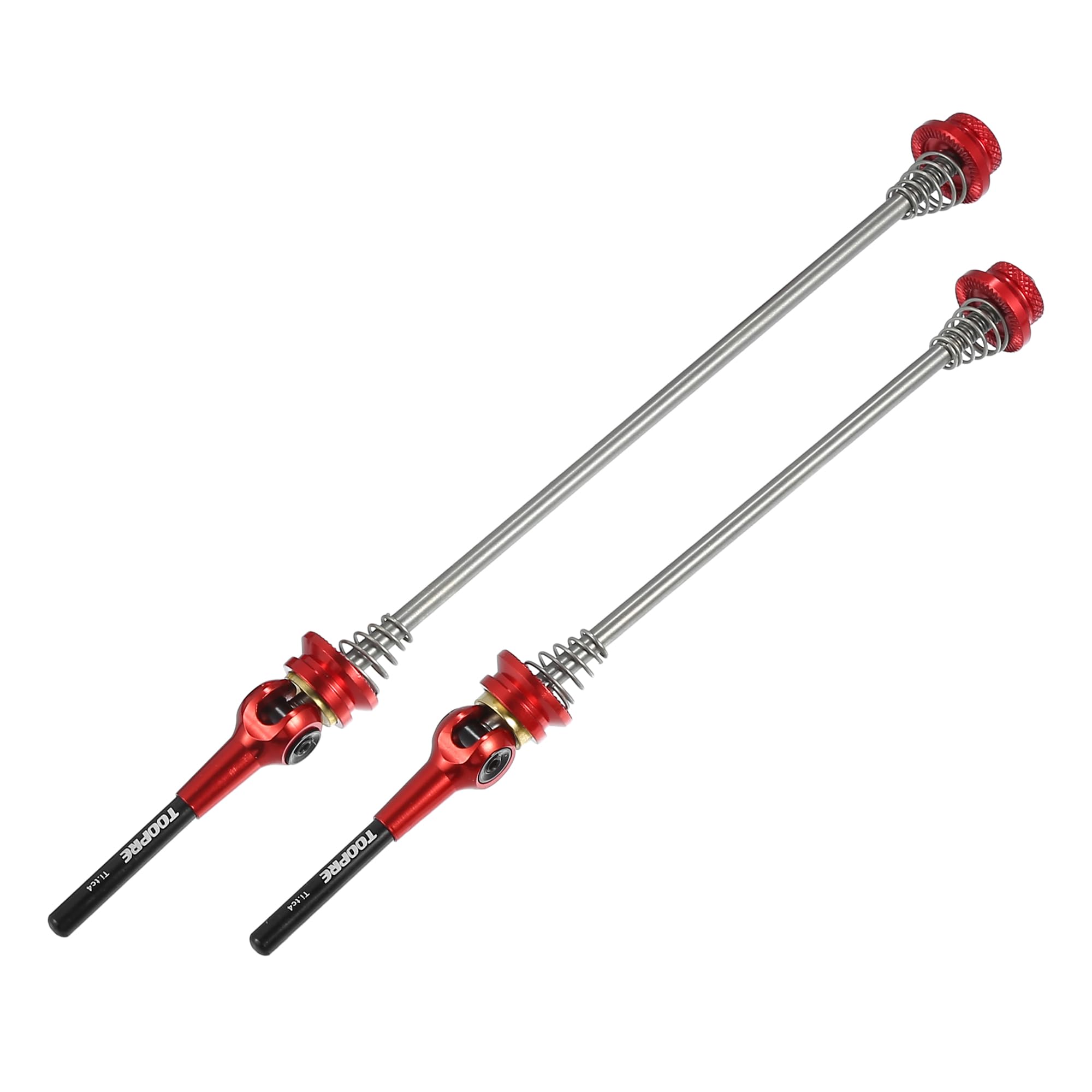 X AUTOHAUX 1 Pair Bike Quick Release Axles Skewers Front Rear 140mm 180mm Red