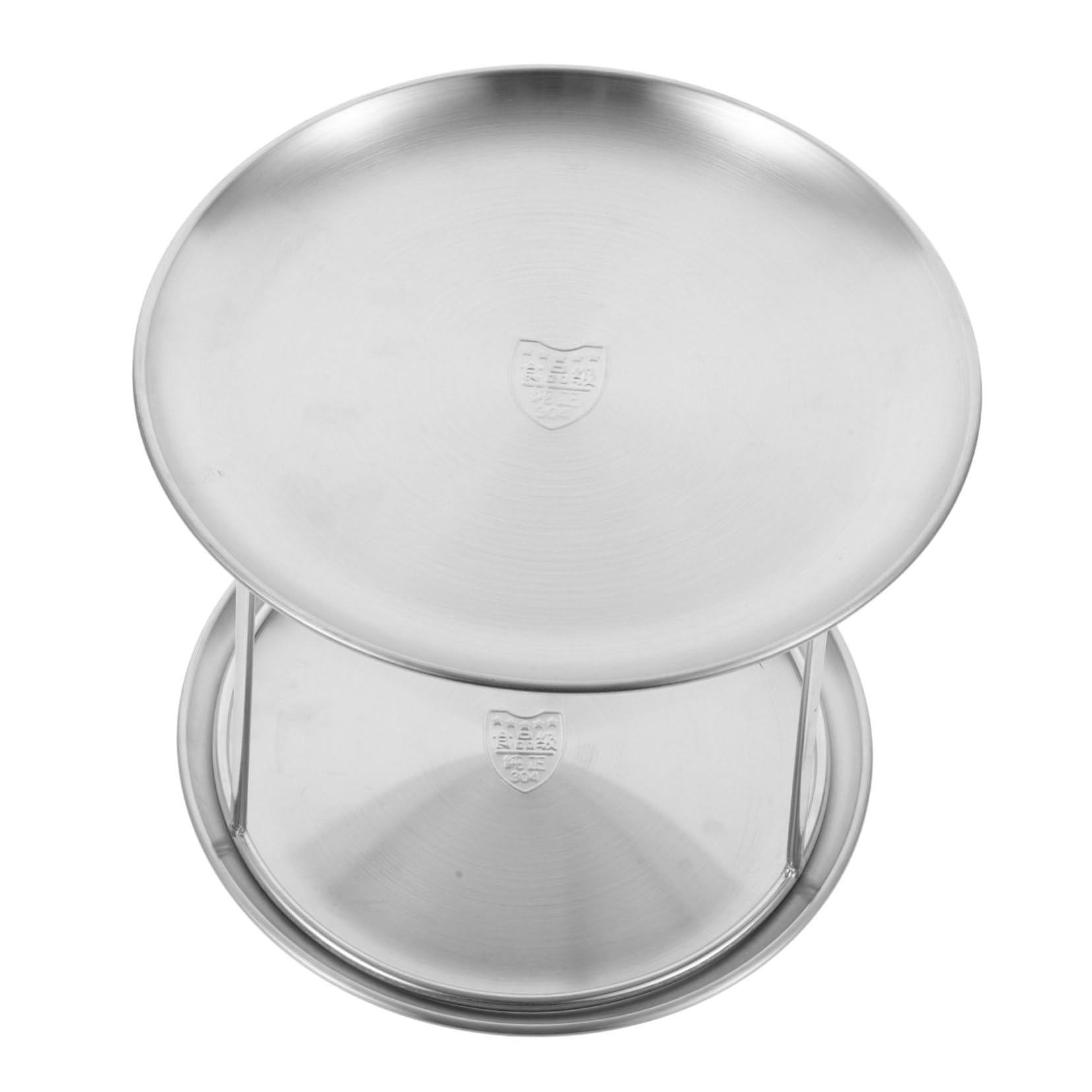 Mikikit Vassoio Acciaio Inox Doppio Strato per Buffet Frutti di Mare, Supporto Elegante in Acciaio Inossidabile per Esposizione Ostriche, Gamberi e Granchi per Uso Party
