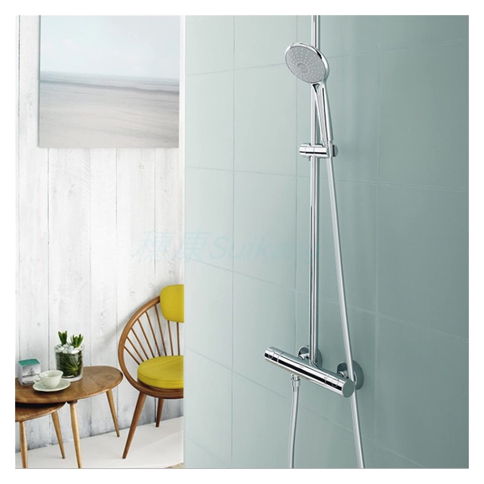 Tuyaux de plomberie, Tuyau de Chauffe-Eau, Tuyau de Douche Flexible, Tuyau de Douche Lisse Haute Pression 1,5 m/2 m adapté au pommeau de Douche à Main de Bain, Tuyau de Douche Flexible