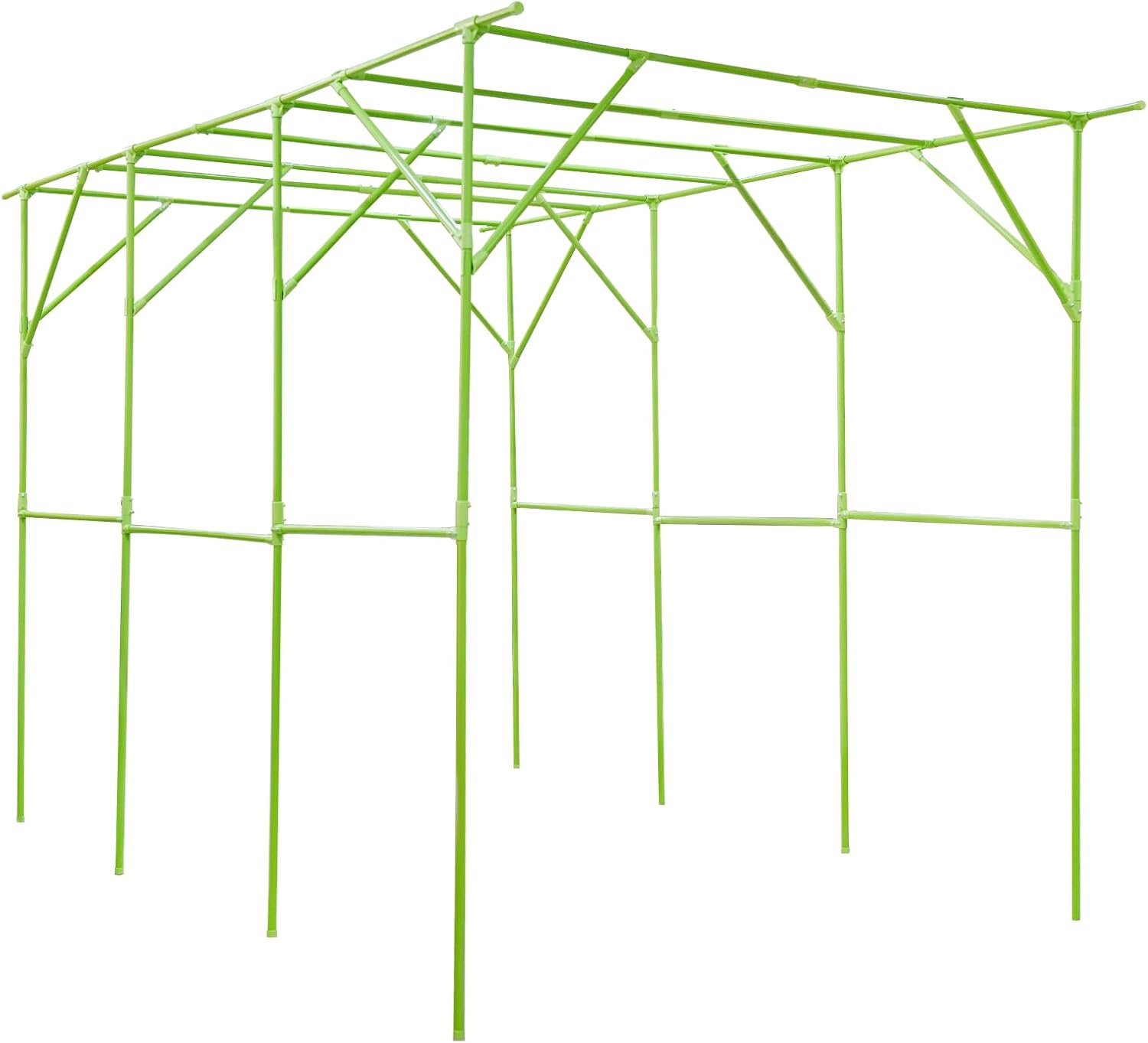 Large Grape Vine Trellis, Large Outdoor Garden Arch Trellis, Outdoor Plant Stand, Plant Climbing Display Rack for Courtyard and Garden Decoration (Green, 10.17*6.56*7.55ft/122.05*78.74* 90.55 in)