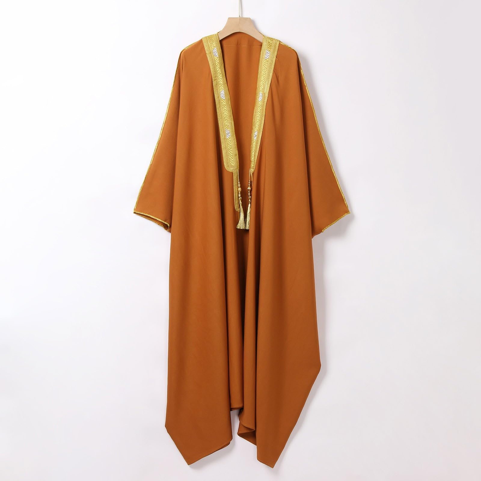 Muzułmańska tunika na Bliski Wschód, arabski szlafrok męski, odzież modlitewna dla mężczyzn, retro, tunika, długie rękawy, Dubaj, arabska kaftan, islamska sukienka