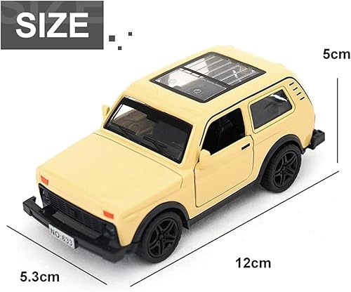 Miniatura 3 de 136 Lada NIVA Retro Car Model Classic Pull-Back Vehículo miniatura para colección de regalo (Amarillo)