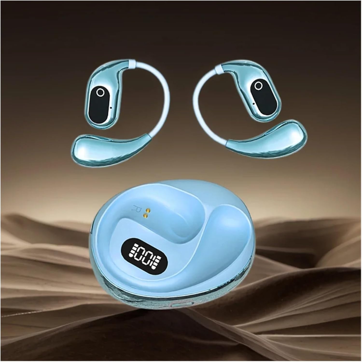 Headphones AI Real Time AI Translator Earbuds 138 Languages Bluetooth-Compatible 5.3 Two-Way Voice Translator Translator Headset Portable(Orange)