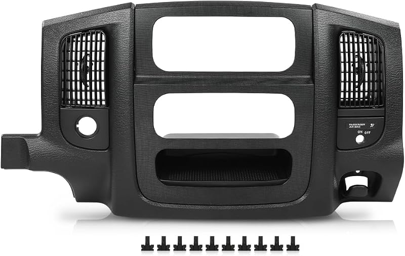 Moldura do painel e rádio PIT66 preta para Dodge Ram 1500 2500 3500 2002–2005