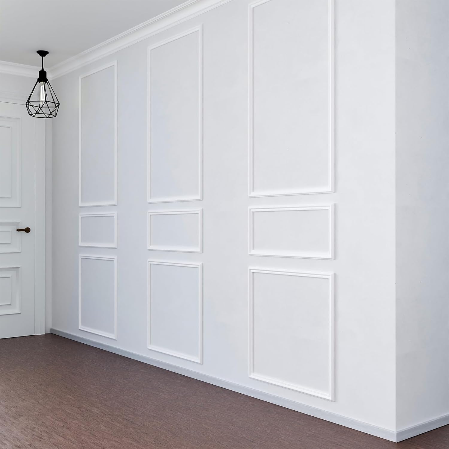 Chunful Wall Molding Kit 3 Set 3D Premade Accent Molding Wainscoting Panels for Interior Wall Decor, Ready to Assemble Moulding Trim Decorative Paneling for Living Room Bedroom