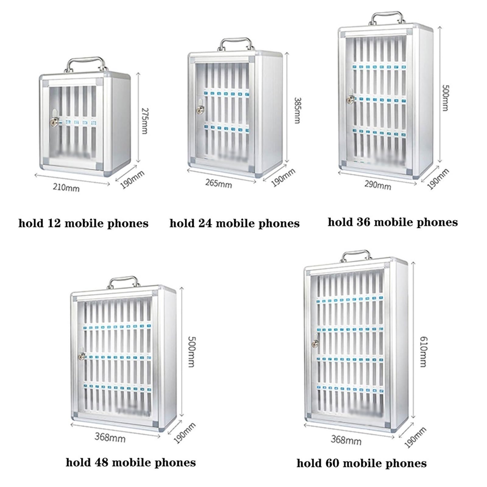 Armoire De Rangement pour Téléphone Portable De 12 À 60 Emplacements – Boîte De Rangement pour Téléphone pour Salle Classe Bureau Et Maison – Casier Mural Et De Bureau(12 Bits)