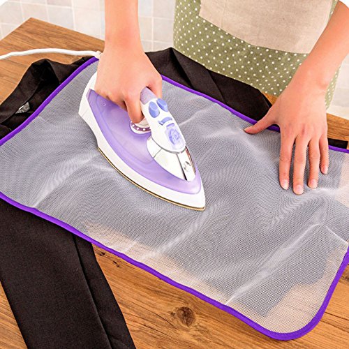 FOUTP 2pcs Filet de Repassage, Pattemouille Transparente Vêtements de Protection Chaleur Pression en Maille Filet Chiffon de Repassage Guard Pad, Couleur...