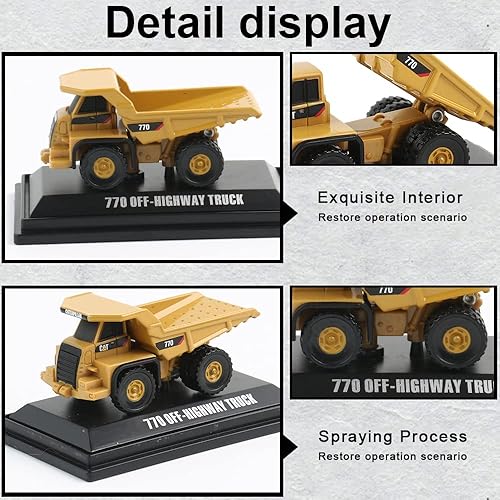 Miniatura 4 de Paquete de 2 vehículos de construcción de aleación a escala 1160 N, mini vehículo de ingeniería fundido a presión para niños y decoración de la casa