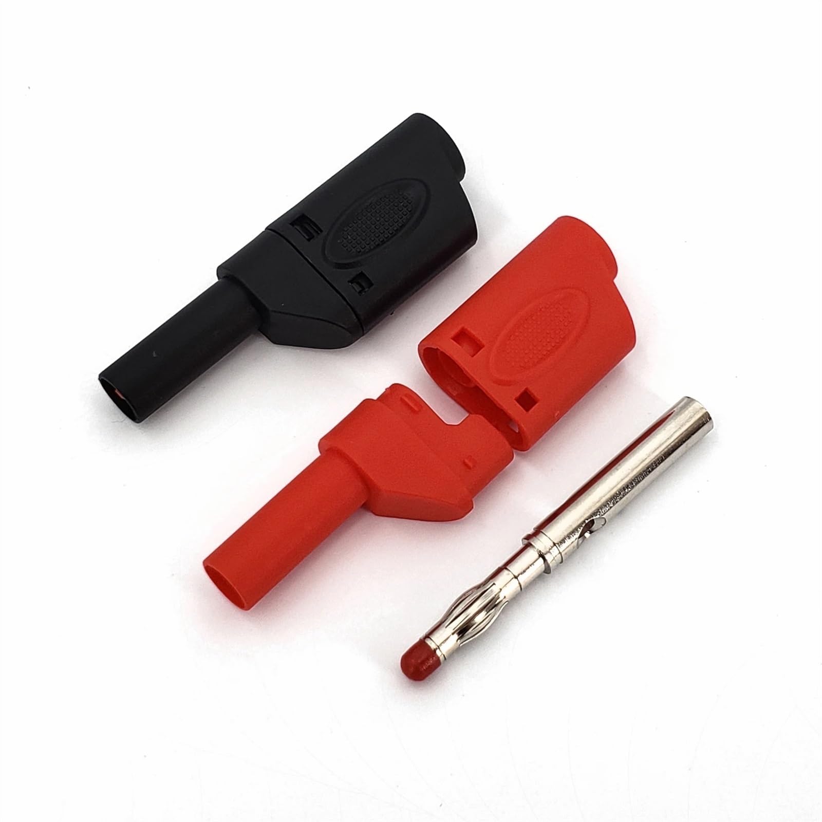 Connettore a banana impilabile maschio isolato da 10 pezzi da 4 mm(Black)