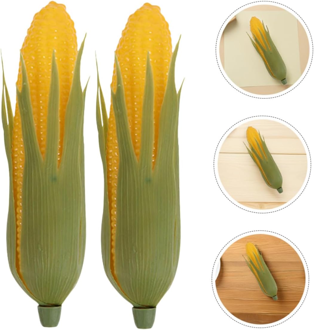 10pcs Lifelike Artificial Corn Props Realistic Plastic Fake Vegetable Models for Kitchen Decoration Food Photography and Display