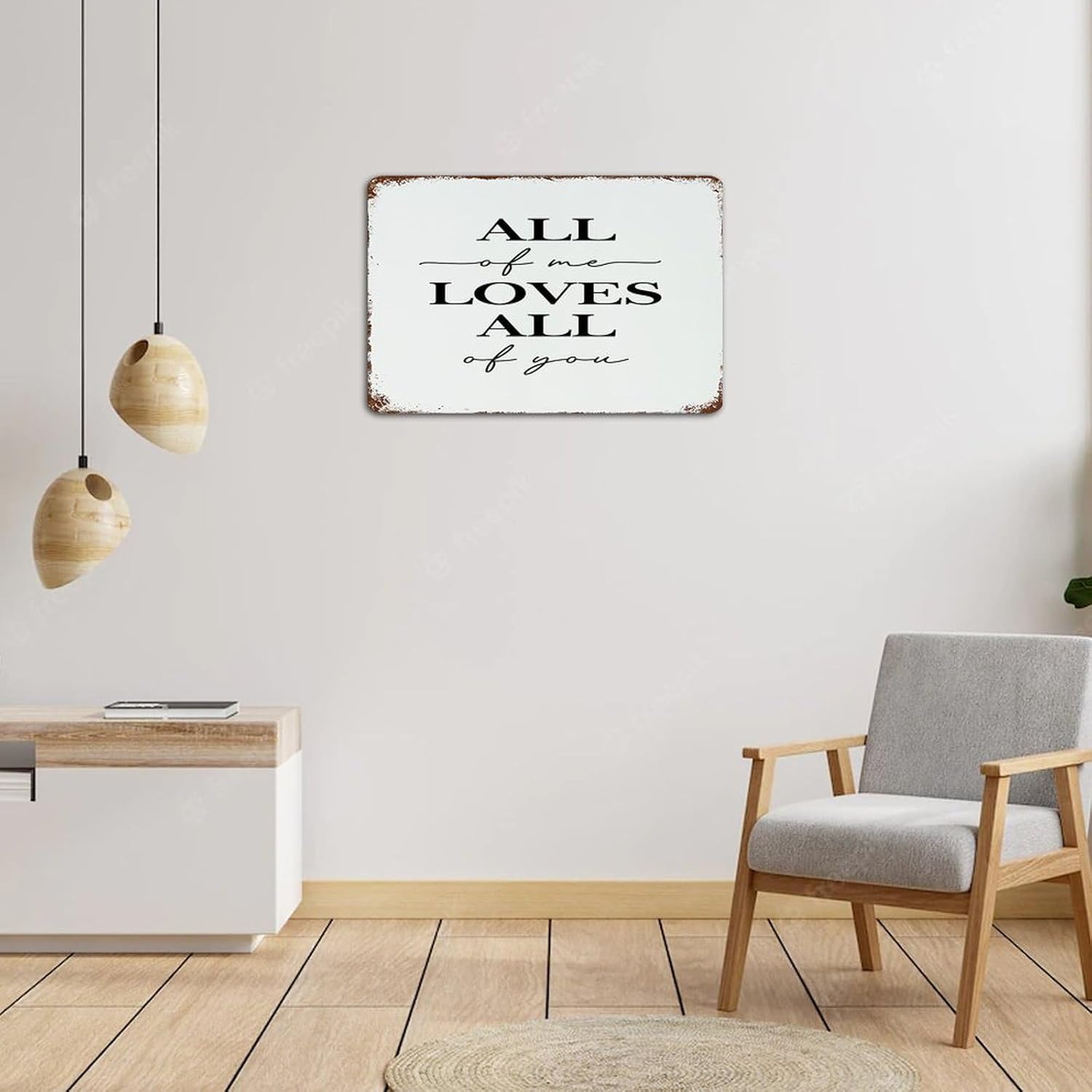 All of Me Loves All of You Retro Metal Signs Outdoor Farmhouse Room Signs Room Decor for Men Tin Signs for Outdoor Bedroom Terrace 12x18 Inch