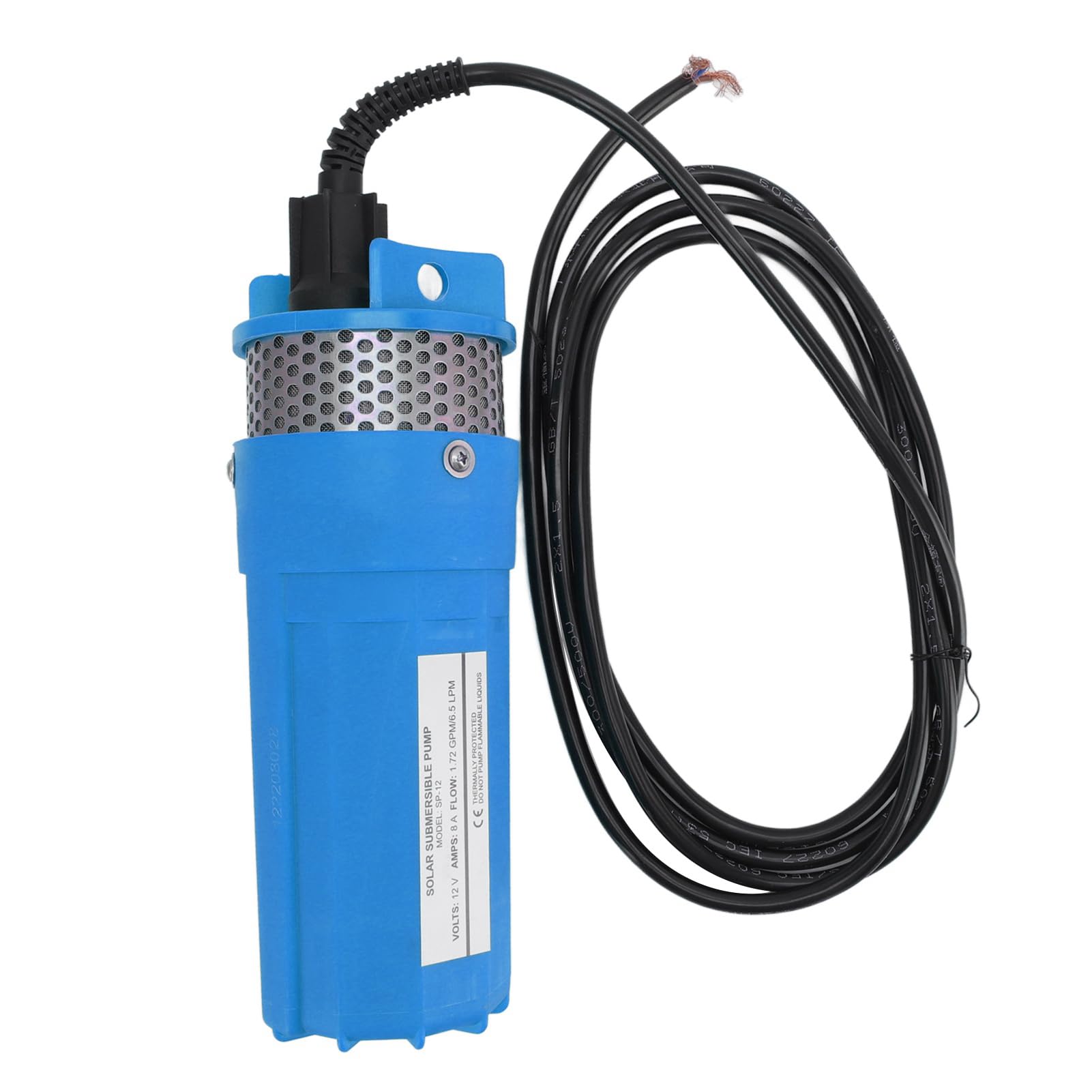 Keenso Pompa per Acqua per Pozzo Profondo a Disconnessione Rapida per Irrigazione per Irrigazione del Bestiame, Pompa per Acqua per Pozzo a Energia Solare da 6,5 ​​litri per Box/Cover e Cabine