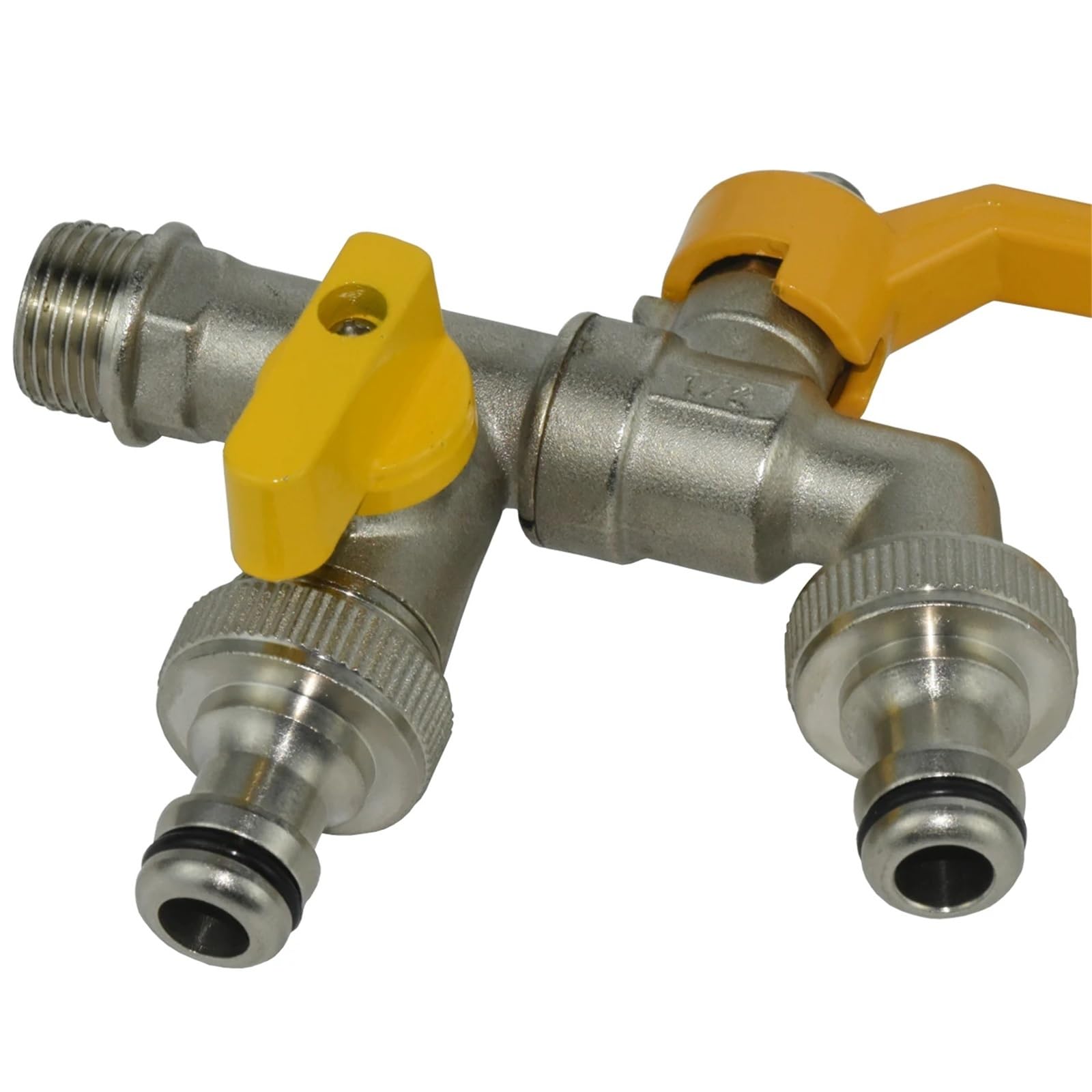 Adapter węża ogrodowego do kranu 1/5.1 cm złącze zbiornika na wodę 2-drożny 1-drożny irygat mosiężny zawór kulowy wymienny złączka zawór kulowy (J-1 szt.)