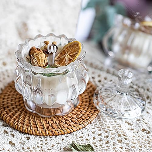 Vista 82 de Colorful Crystal Glass Candy Snack Barrel Storage Jar Embossed Luxury Cookie Buffet Canister With Lids Jewelry Box Jar Biscuit Containers