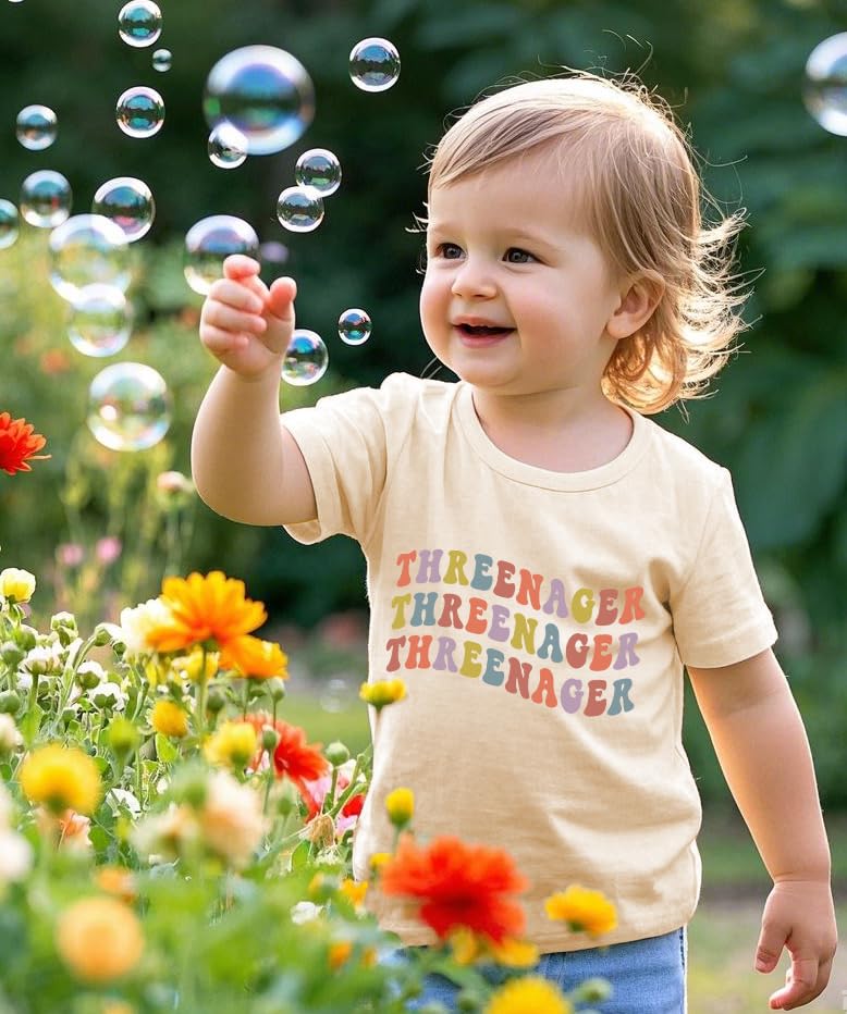Image of Toddler Boys Girls 3rd Birthday Shirts for Baby Kids 3 Years Old Birthday Outfit for Party Short Sleeve Tshirt