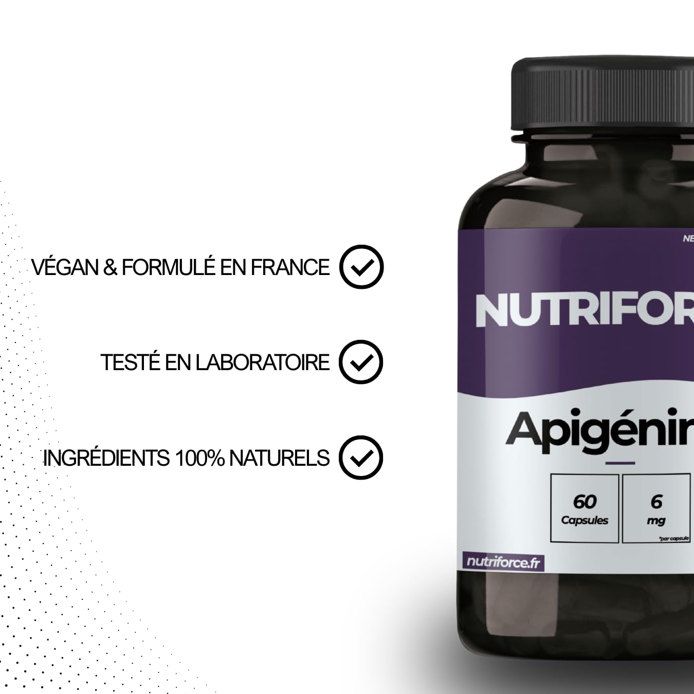 Apigénine Pure – Extrait Concentré – 60 Gélules – Détente & Équilibre
