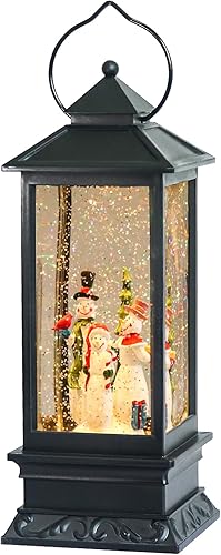 Eldnacele - Linterna navideña musical, de globo, operada con baterías