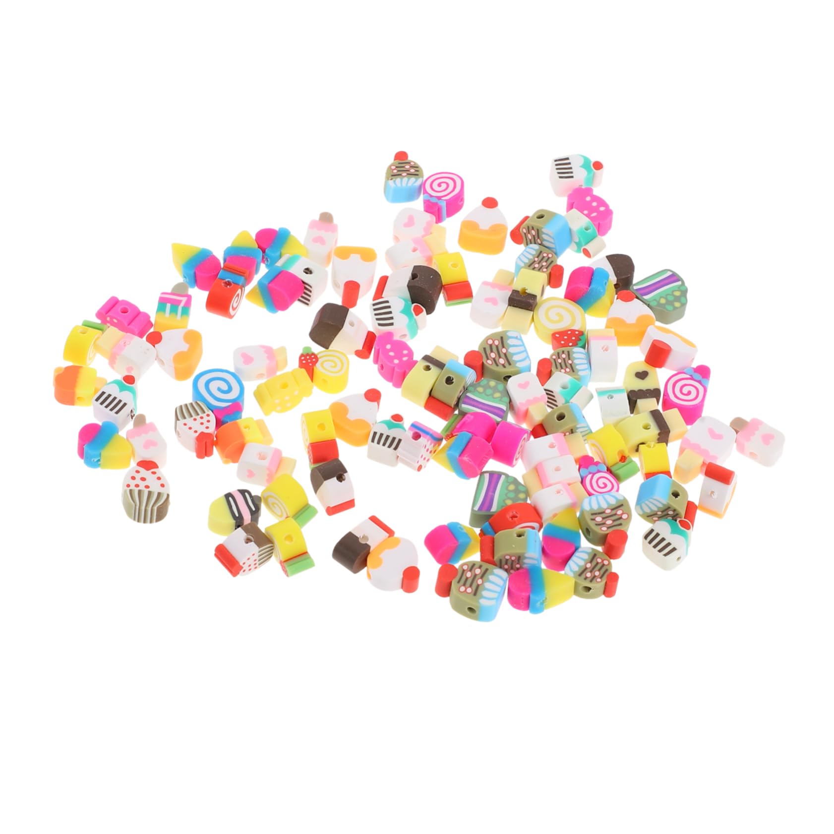 Angoily 5 Set Perline Colorate in Argilla Polimerica per Bigiotteria Fai da Te Perline Spaziatrici Cartoon per Braccialetti e Collane Materiale Artigianale Resistente e Versatile per