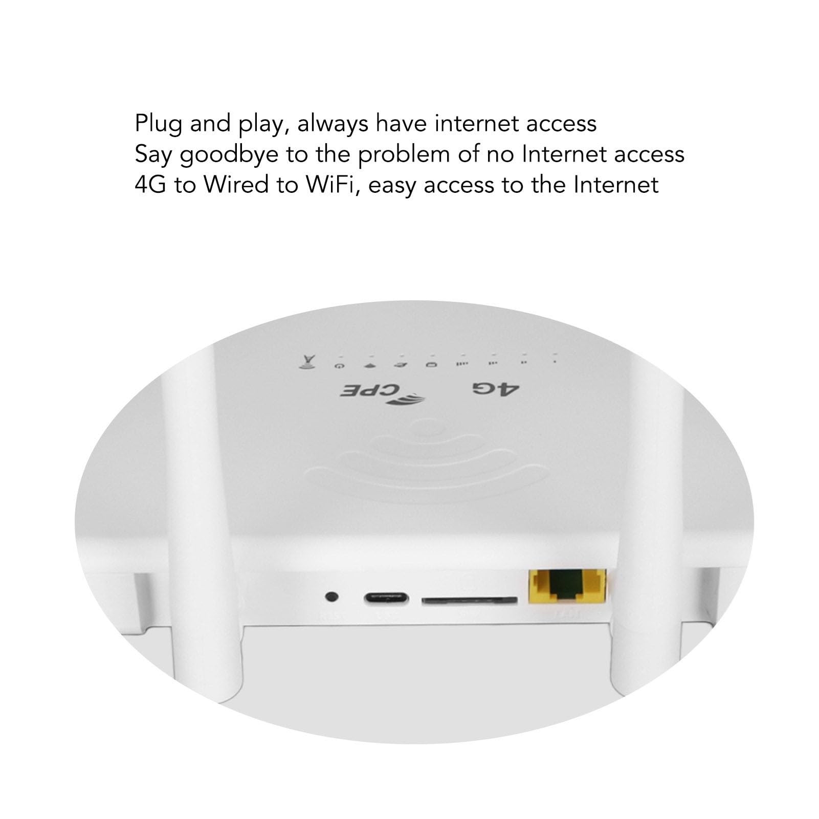 Sorandy Router Wireless 4G LTE con Slot per Scheda SIM, 300 Mbps (Spina