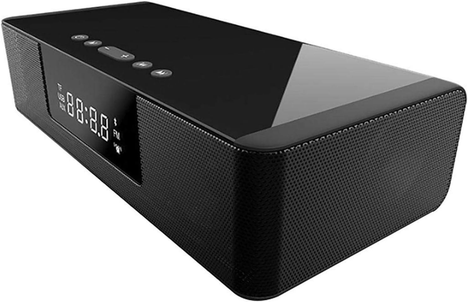 JHWSX Small Alarm Clock Radio,Temperature Display,Dual