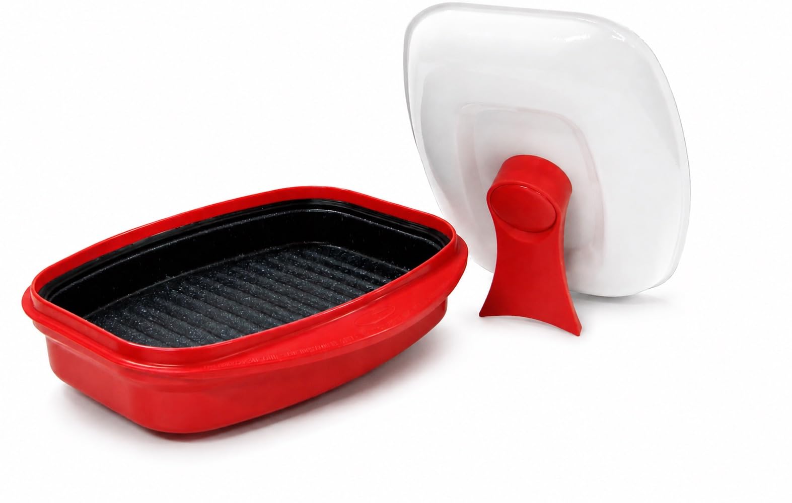 MICROHEARTH Microwave Grill Pan with Lid for Grilling, Browning, and Crisping Vegetables, Sandwich, & Meat