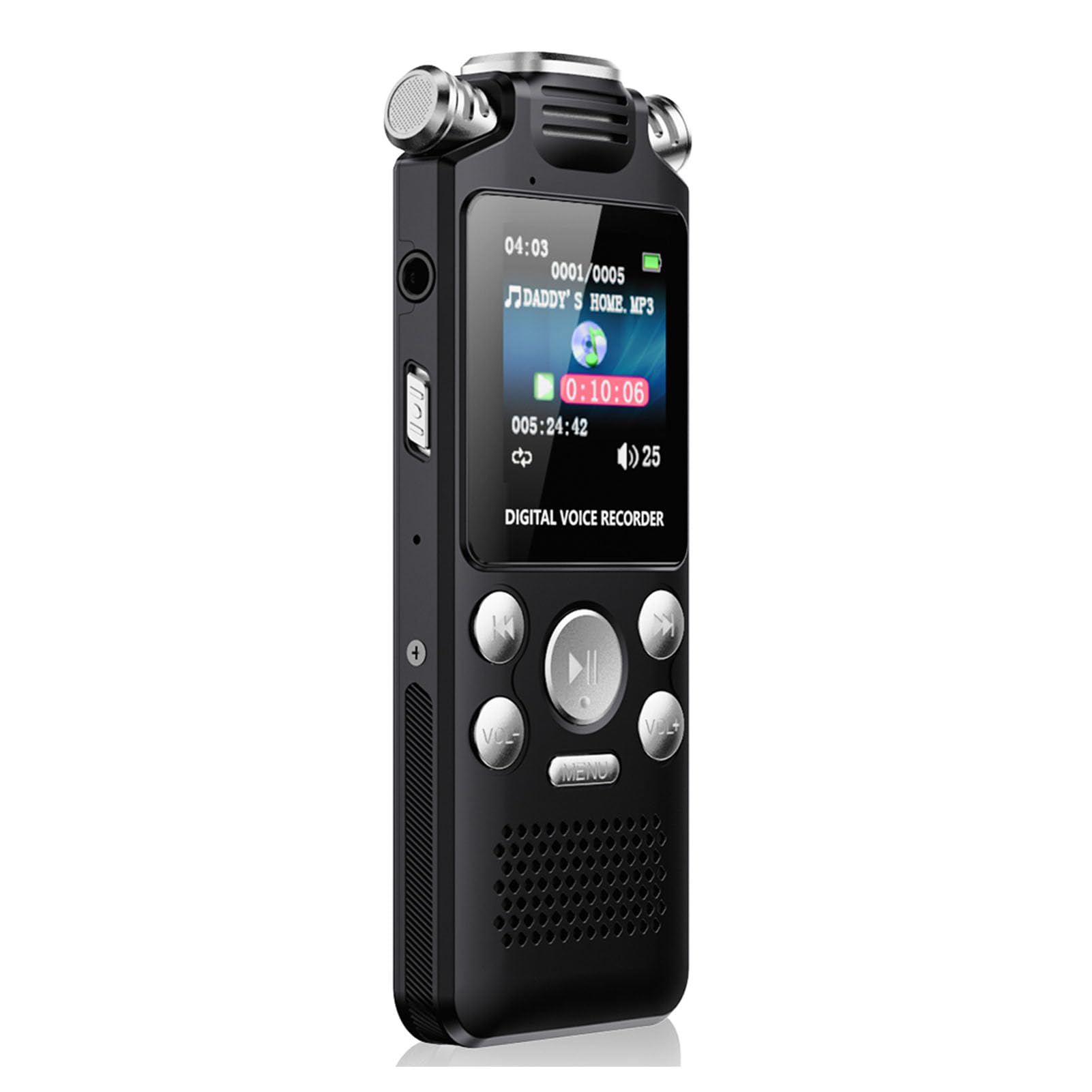 Grabadora de Voz Digital, Reducción de Ruido AI Grabación Clara y Reducción Automática de Ruido, Memoria de Gran Capacidad, Grabadora Multifuncional, Portátil y Segura con (32GB)