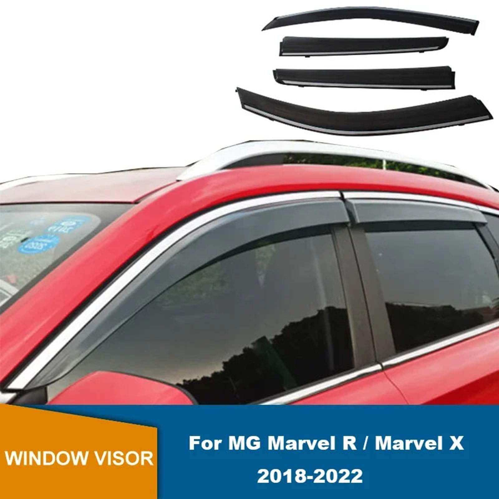 まい 車のサイドウィンドウディフレクター、MG マーベル R 2020 2021 2022
