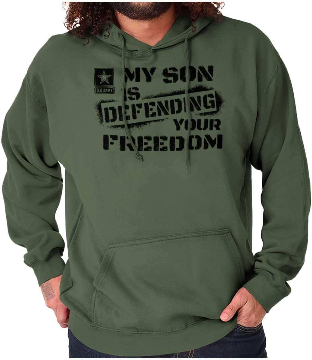 Brisco Brands US Army My Son Defending Freedom Hoodie Sweatshirt Women Men